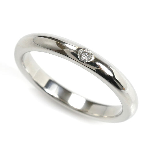 TIFFANY&Co. ティファニー Pt950プラチナ スタッキングバンド 1P ダイヤ リング・指輪 60016396 ダイヤモンド 10号 5.1g レディース【中古】【美品】