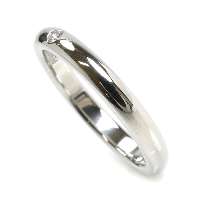 TIFFANY&Co. ティファニー Pt950プラチナ スタッキングバンド 1P ダイヤ リング・指輪 60016396 ダイヤモンド 10号 5.1g レディース【中古】【美品】