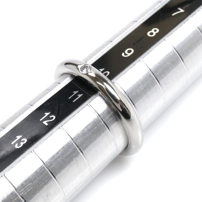 TIFFANY&Co. ティファニー Pt950プラチナ スタッキングバンド 1P ダイヤ リング・指輪 60016396 ダイヤモンド 10号 5.1g レディース【中古】【美品】
