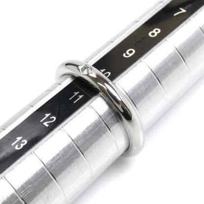 TIFFANY&Co. ティファニー Pt950プラチナ スタッキングバンド 1P ダイヤ リング・指輪 60016396 ダイヤモンド 10号 5.1g レディース【中古】【美品】