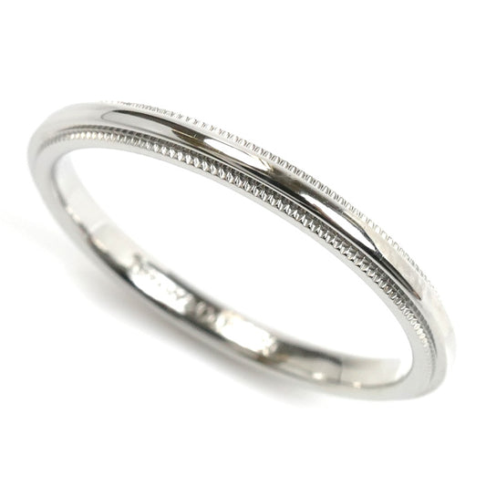 TIFFANY&Co. ティファニー Pt950プラチナ ミルグレイン 2ｍｍ リング・指輪 15号 3.5g レディース【中古】【美品】