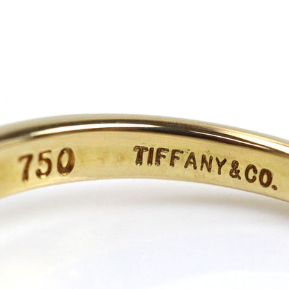 TIFFANY&Co. ティファニー K18YG イエローゴールド カーブドバンド リング・指輪 エメラルド 7号 2.4g レディース【中古】