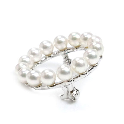 MIKIMOTO ミキモト シルバー パールサークル ブローチ パール約4.3mm 4.2g レディース【中古】【美品】
