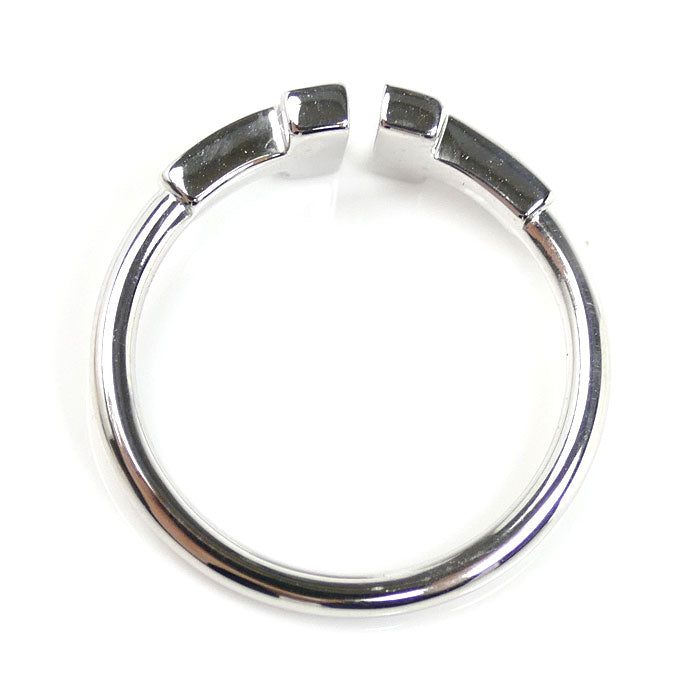 TIFFANY&Co. ティファニー K18WG ホワイトゴールド Tワイヤー リング・指輪 60147235 ダイヤモンド 10号 2.7g レディース【中古】【美品】