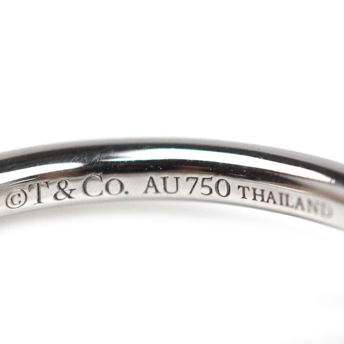 TIFFANY&Co. ティファニー K18WG ホワイトゴールド Tワイヤー リング・指輪 60147235 ダイヤモンド 10号 2.7g レディース【中古】【美品】