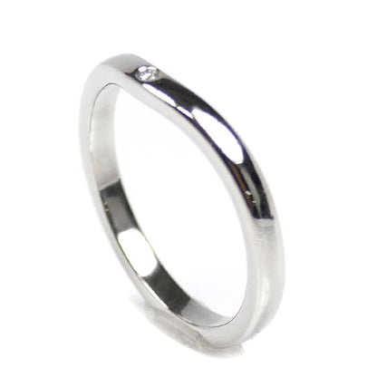 CARTIER カルティエ Pt950プラチナ バレリーナ カーブ ウェディング リング・指輪 B4092949 ダイヤモンド 9号 49 3.2g レディース【中古】【美品】