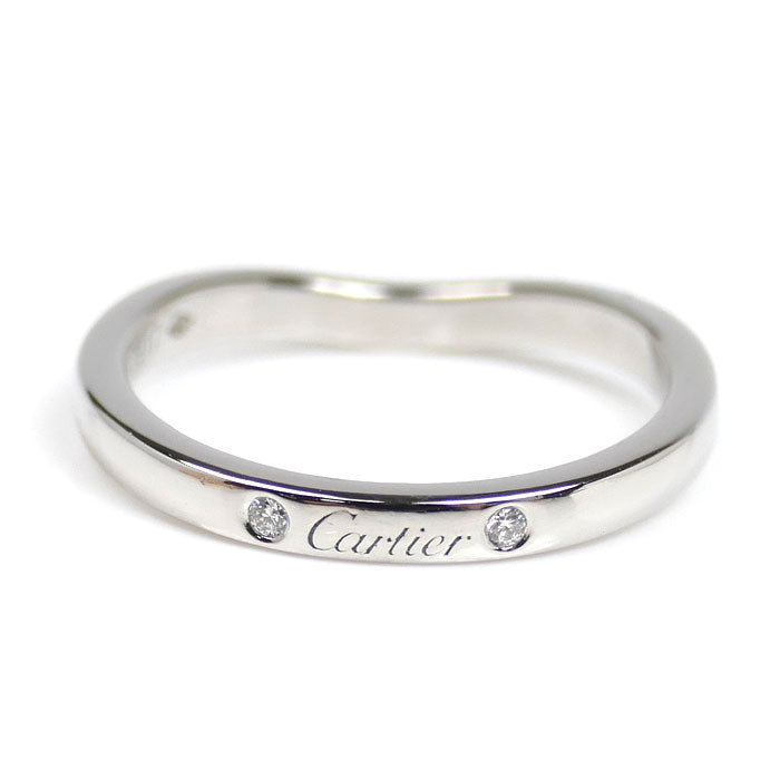 CARTIER カルティエ Pt950プラチナ バレリーナ カーブ ウェディング リング・指輪 B4092949 ダイヤモンド 9号 49 3.2g レディース【中古】【美品】