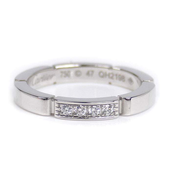 CARTIER カルティエ K18WG ホワイトゴールド マイヨン パンテール ウェディング リング・指輪 B4080447 ダイヤモンド 7号 47 3.9g レディース【中古】【美品】
