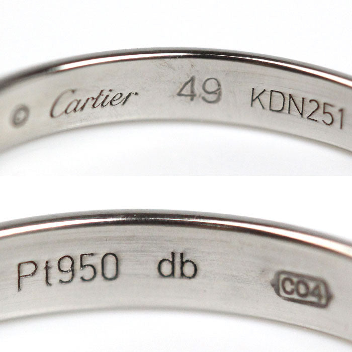 CARTIER カルティエ Pt950プラチナ クラシック ウェディング リング・指輪 B4012549 9号 49 2.5g レディース【中古】