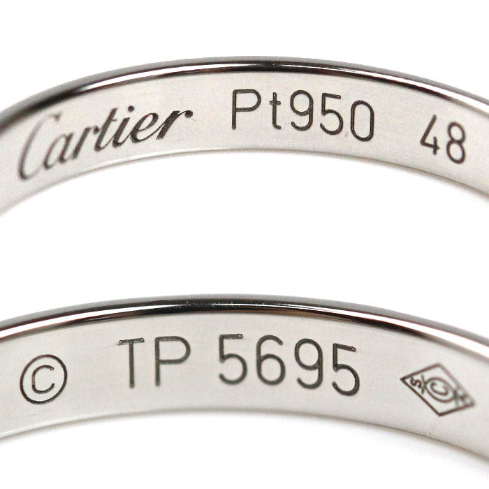 CARTIER カルティエ Pt950プラチナ 1895 ウェディング 3Pダイヤ リング