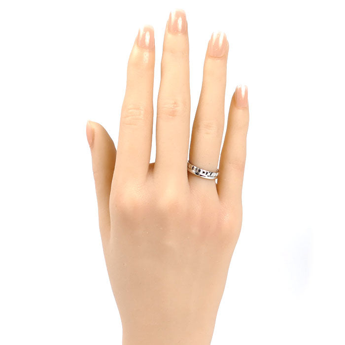 Boucheron ブシュロン K18WG ホワイトゴールド キャトル ラディアント リング ハーフ リング・指輪 JAL00250 8号 48 4.1g レディース【中古】【美品】