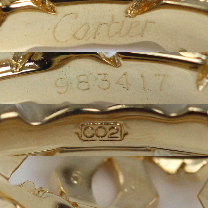 CARTIER カルティエ K18YG イエローゴールド アントルラセ リング・指輪 14.5号 55 7.5g レディース【中古】【美品】