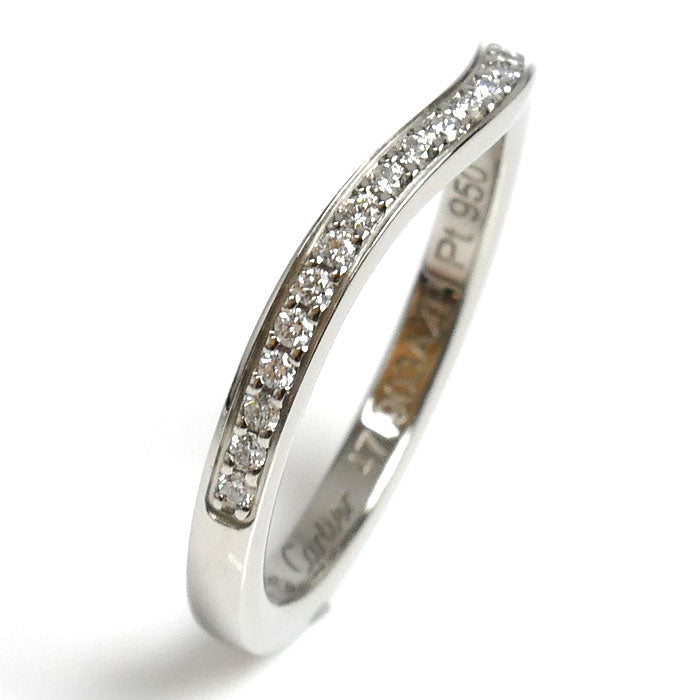 CARTIER カルティエ Pt950プラチナ バレリーナ ウェディング リング・指輪 B4093047 ダイヤモンド 7号 47 2.7g レディース【中古】