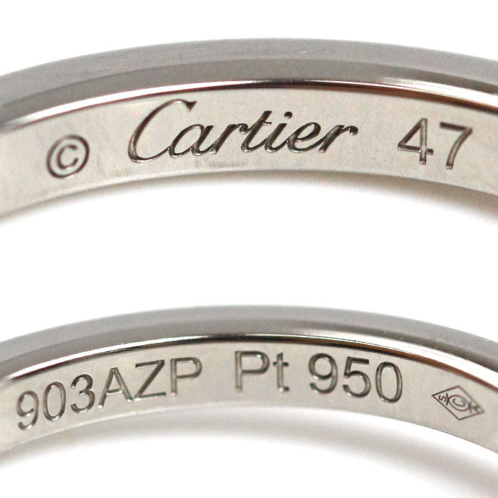 CARTIER カルティエ Pt950プラチナ バレリーナ ウェディング リング・指輪 B4093047 ダイヤモンド 7号 47 2.7g レディース【中古】