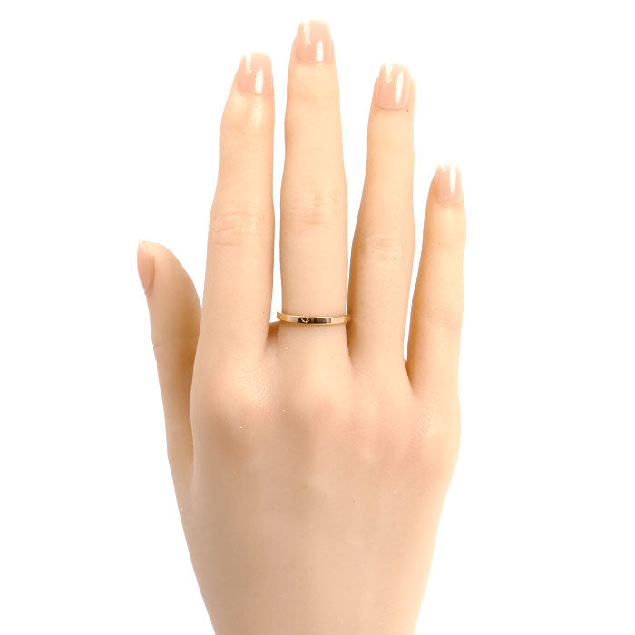 HERMES エルメス K18PG ピンクゴールド ウェディング フィル カレ PM リング・指輪 10号 50 2.3g レディース【中古】【美品】