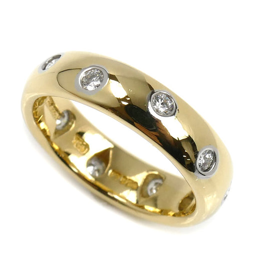 TIFFANY&Co. ティファニー K18YG イエローゴールド Pt950プラチナ ドッツ ダイヤ リング・指輪 ダイヤモンド 6.5号 4.7g レディース【中古】【美品】