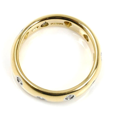 TIFFANY&Co. ティファニー K18YG イエローゴールド Pt950プラチナ ドッツ ダイヤ リング・指輪 ダイヤモンド 6.5号 4.7g レディース【中古】【美品】