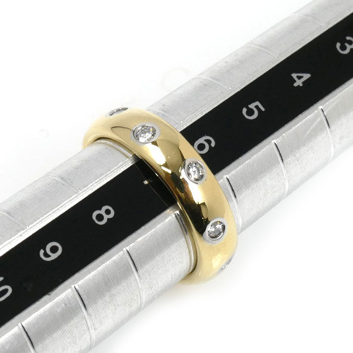 TIFFANY&Co. ティファニー K18YG イエローゴールド Pt950プラチナ ドッツ ダイヤ リング・指輪 ダイヤモンド 6.5号 4.7g レディース【中古】【美品】