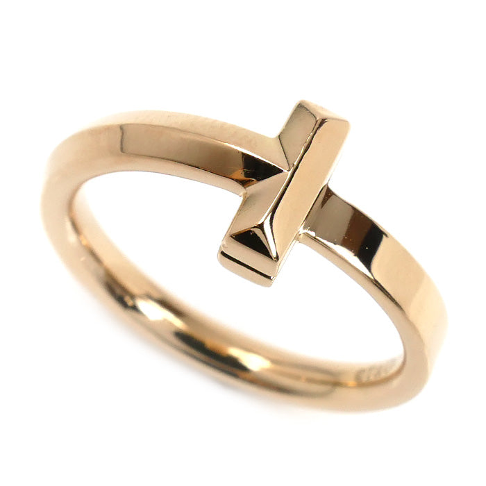 TIFFANY&Co. ティファニー K18PG ピンクゴールド Tワン リング・指輪 67797337 9号 3.9g レディース【中古】【美品】