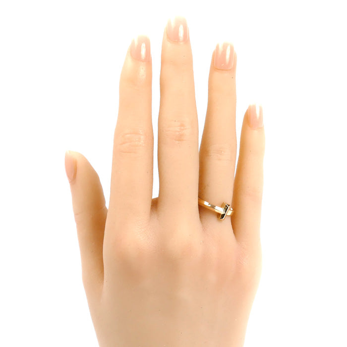 TIFFANY&Co. ティファニー K18PG ピンクゴールド Tワン リング・指輪 67797337 9号 3.9g レディース【中古】【美品】
