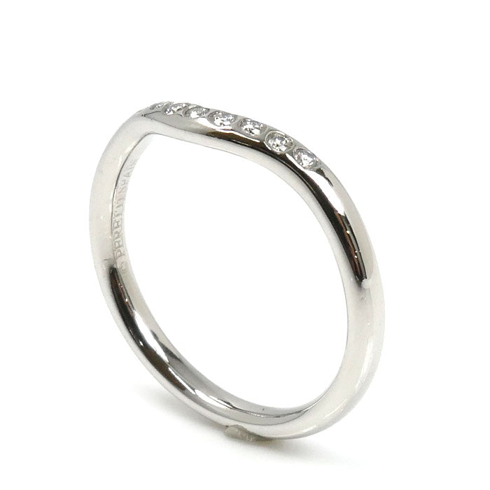 TIFFANY&Co. ティファニー Pt950プラチナ カーブドバンド ９Pダイヤ リング・指輪 60016938 ダイヤモンド 8号 3.0g レディース【中古】