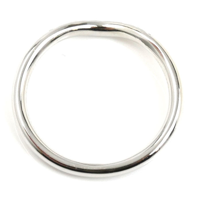 TIFFANY&Co. ティファニー Pt950プラチナ カーブドバンド ９Pダイヤ リング・指輪 60016938 ダイヤモンド 8号 3.0g レディース【中古】