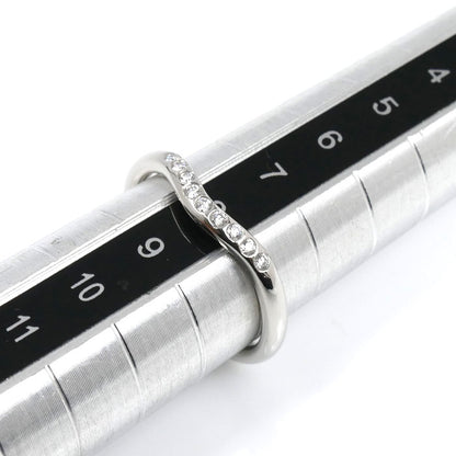 TIFFANY&Co. ティファニー Pt950プラチナ カーブドバンド ９Pダイヤ リング・指輪 60016938 ダイヤモンド 8号 3.0g レディース【中古】