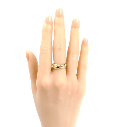 TIFFANY&Co. ティファニー K18YG イエローゴールド Pt950プラチナ ドッツ ツイスト ダイヤ リング・指輪 ダイヤモンド 9号 7.5g レディース【中古】【美品】