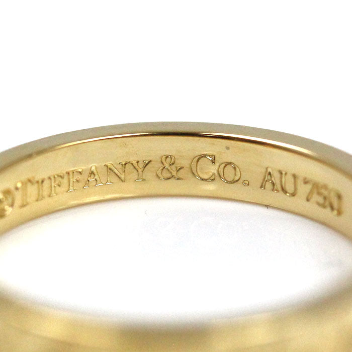 TIFFANY&Co. ティファニー K18YG イエローゴールド ノーツ ナロー ニューヨーク リング・指輪 7.5号 2.8g レディース【中古】【美品】