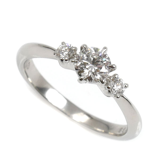 MIKIMOTO ミキモト Pt950プラチナ ダイヤ リング・指輪 DGR-01052 ダイヤモンド0.31ct/0.08ct 6号 3.0g レディース【中古】【美品】