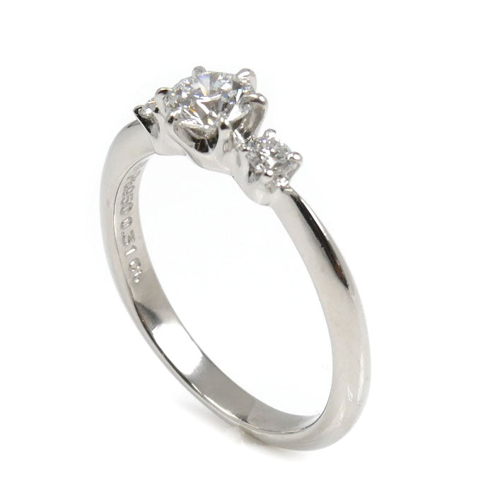 MIKIMOTO ミキモト Pt950プラチナ ダイヤ リング・指輪 DGR-01052 ダイヤモンド0.31ct/0.08ct 6号 3.0g レディース【中古】【美品】