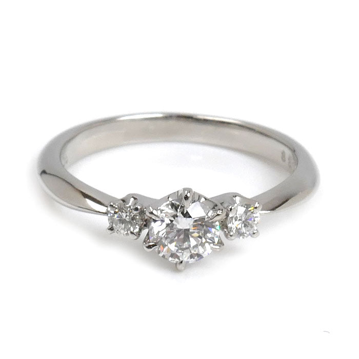 MIKIMOTO ミキモト Pt950プラチナ ダイヤ リング・指輪 DGR-01052 ダイヤモンド0.31ct/0.08ct 6号 3.0g レディース【中古】【美品】