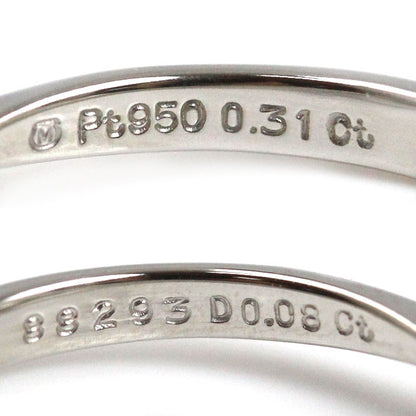 MIKIMOTO ミキモト Pt950プラチナ ダイヤ リング・指輪 DGR-01052 ダイヤモンド0.31ct/0.08ct 6号 3.0g レディース【中古】【美品】