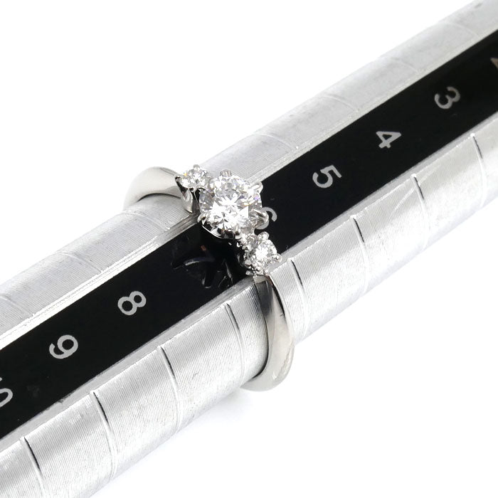 MIKIMOTO ミキモト Pt950プラチナ ダイヤ リング・指輪 DGR-01052 ダイヤモンド0.31ct/0.08ct 6号 3.0g レディース【中古】【美品】