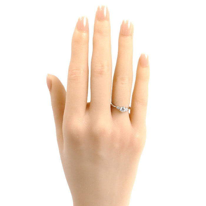 MIKIMOTO ミキモト Pt950プラチナ ダイヤ リング・指輪 DGR-01052 ダイヤモンド0.31ct/0.08ct 6号 3.0g レディース【中古】【美品】