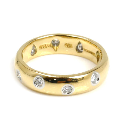 TIFFANY&Co. ティファニー K18YG イエローゴールド Pt950プラチナ ドッツ ダイヤ リング・指輪 ダイヤモンド 8号 4.3g レディース【中古】【美品】