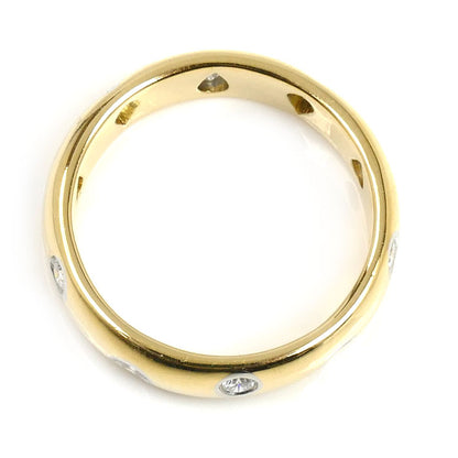 TIFFANY&Co. ティファニー K18YG イエローゴールド Pt950プラチナ ドッツ ダイヤ リング・指輪 ダイヤモンド 8号 4.3g レディース【中古】【美品】