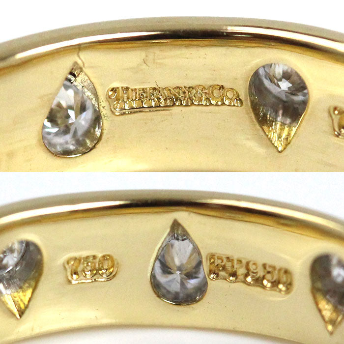 TIFFANY&Co. ティファニー K18YG イエローゴールド Pt950プラチナ ドッツ ダイヤ リング・指輪 ダイヤモンド 8号 4.3g レディース【中古】【美品】