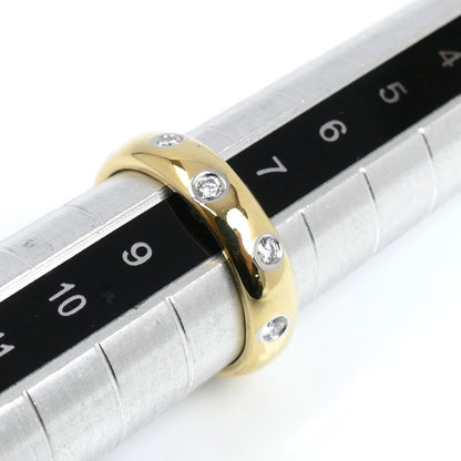 TIFFANY&Co. ティファニー K18YG イエローゴールド Pt950プラチナ ドッツ ダイヤ リング・指輪 ダイヤモンド 8号 4.3g レディース【中古】【美品】