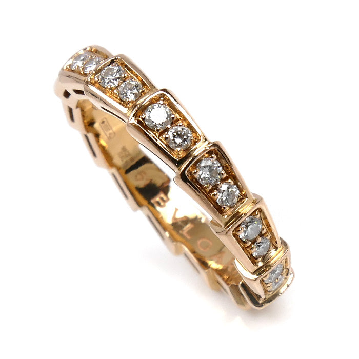 BVLGARI ブルガリ K18PG ピンクゴールド セルペンティ ヴァイパー フルパヴェ リング・指輪 349710 ダイヤモンド 10.5号 51 4.2g レディース【中古】【美品】