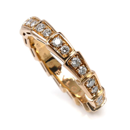 BVLGARI ブルガリ K18PG ピンクゴールド セルペンティ ヴァイパー フルパヴェ リング・指輪 349710 ダイヤモンド 10.5号 51 4.2g レディース【中古】【美品】