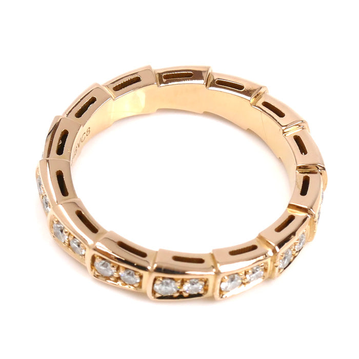 BVLGARI ブルガリ K18PG ピンクゴールド セルペンティ ヴァイパー フルパヴェ リング・指輪 349710 ダイヤモンド 10.5号 51 4.2g レディース【中古】【美品】