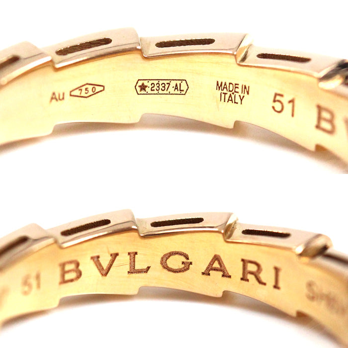 BVLGARI ブルガリ K18PG ピンクゴールド セルペンティ ヴァイパー フルパヴェ リング・指輪 349710 ダイヤモンド 10.5号 51 4.2g レディース【中古】【美品】
