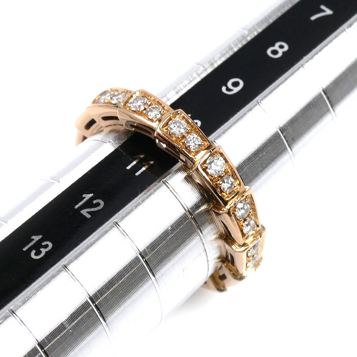 BVLGARI ブルガリ K18PG ピンクゴールド セルペンティ ヴァイパー フルパヴェ リング・指輪 349710 ダイヤモンド 10.5号 51 4.2g レディース【中古】【美品】