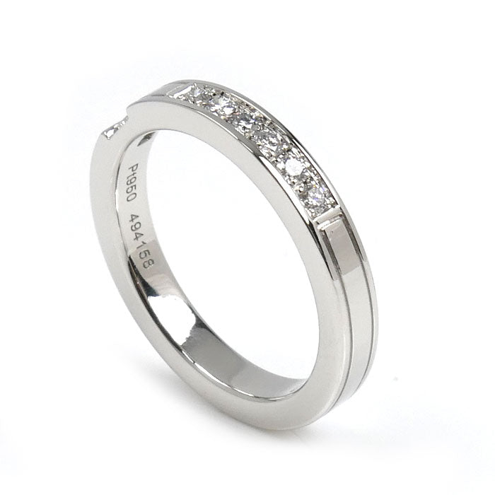 HARRY WINSTON ハリーウィンストン Pt950プラチナ トラフィック アクセントバンド リング・指輪 WBDPACRFTRF ダイヤモンド 11号 6.6g レディース【中古】【美品】