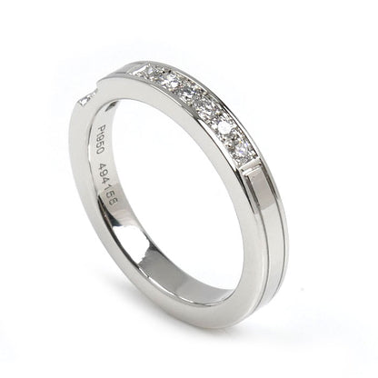 HARRY WINSTON ハリーウィンストン Pt950プラチナ トラフィック アクセントバンド リング・指輪 WBDPACRFTRF ダイヤモンド 11号 6.6g レディース【中古】【美品】