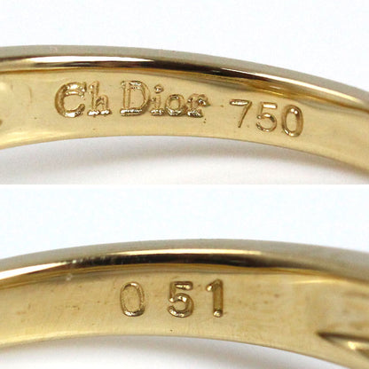 Dior ディオール K18YG イエローゴールド ダイヤ リング・指輪 ダイヤモンド 11号 4.1g レディース【中古】
