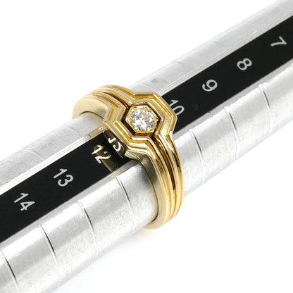 Dior ディオール K18YG イエローゴールド ダイヤ リング・指輪 ダイヤモンド 11号 4.1g レディース【中古】