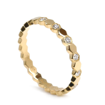 Chaumet ショーメ K18YG イエローゴールド ビーマイラブ ダイヤ リング・指輪 081932 ダイヤモンド 11.5号 52 1.7g レディース【中古】【美品】