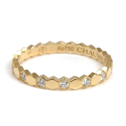 Chaumet ショーメ K18YG イエローゴールド ビーマイラブ ダイヤ リング・指輪 081932 ダイヤモンド 11.5号 52 1.7g レディース【中古】【美品】